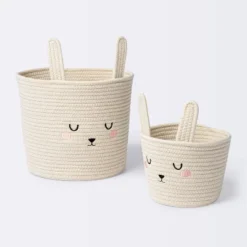 Coiled Rope Small Round Storage Basket - Rabbit - Cloud Island™ -Roommates Nursery Outlet Store GUEST af7f0e09 bdf8 4734 a3ec 70dd06adeeb5
