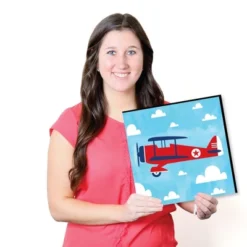 Big Dot Of Happiness Taking Flight - Airplane - Vintage Plane Kids Home Decor - 11 X 11 Inches Nursery Wall Art - Set Of 4 Prints For Baby's Room -Roommates Nursery Outlet Store GUEST b0a349db 202f 4561 9c27 5df21c82995b