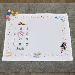 Warner Bros. Wonder Woman Milestone Baby Blanket -Roommates Nursery Outlet Store GUEST b0e320c2 a2d2 4bf1 8103 485b75305cdd