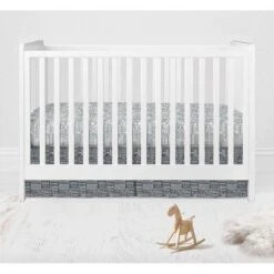 Bacati - Clouds In The City White/Gray 4 Pc Crib Bedding Set With Diaper Caddy -Roommates Nursery Outlet Store GUEST b1b7520b 17af 49e5 a656 59c87d2e3a2d
