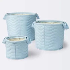 Quilted Fabric Large Round Storage Basket - Blue - Cloud Island™ 5 Quilted Fabric Large Round Storage Basket - Blue - Cloud Island™ -Roommates Nursery Outlet Store GUEST b5ea39f4 c0fb 41bd b243 b44948b1ddaf