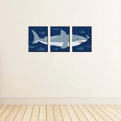 Big Dot Of Happiness Shark Zone - Nursery Wall Art, Kids Room Decor And Jawsome Shark Home Decoration - Gift Ideas - 7.5 X 10 Inches - Set Of 3 Prints 2 Big Dot Of Happiness Shark Zone - Nursery Wall Art, Kids Room Decor And Jawsome Shark Home Decoration - Gift Ideas - 7.5 X 10 Inches - Set Of 3 Prints - Image 2