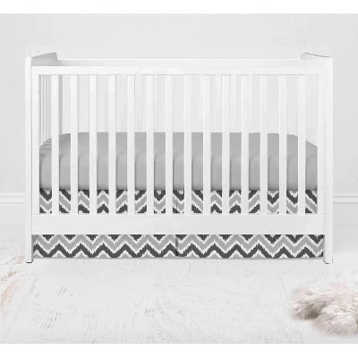 Bacati - Ikat Chevron White Grey Muslin Neutral 10 Pc Crib Set With Wall Hangings And 4 Muslin Swaddling Blanket 4 Bacati - Ikat Chevron White Grey Muslin Neutral 10 Pc Crib Set With Wall Hangings And 4 Muslin Swaddling Blanket - Image 4