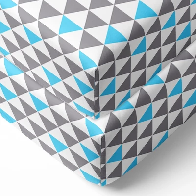 Bacati - Woodlands Forest Animals Aqua/Navy/Grey 10 Pc Crib Bedding Set With 2 Crib Fitted Sheets 9 Bacati - Woodlands Forest Animals Aqua/Navy/Grey 10 Pc Crib Bedding Set With 2 Crib Fitted Sheets - Image 9