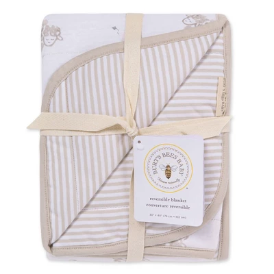 Burt's Bees Baby Burt's Bees Baby® Organic Jersey Reversible Blanket - Counting Sheep 1 Burt's Bees Baby Burt's Bees Baby® Organic Jersey Reversible Blanket - Counting Sheep
