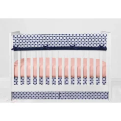 Bacati - Emma Coral Mint Navy 6 Pc Crib Bedding Set With Long Rail Guard Cover -Roommates Nursery Outlet Store GUEST bc66f460 962e 4962 8498 05615ce710b4