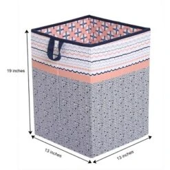 Bacati - Olivia Coral/Navy Collapsible Laundry Hamper -Roommates Nursery Outlet Store GUEST bca69341 8ff3 47cb 9dec 4c59d9c6849e