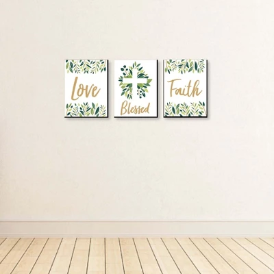 Big Dot Of Happiness Elegant Cross - Nursery Wall Art, Kids Room Decor And Home Decorations - Gift Ideas - 7.5 X 10 Inches - Set Of 3 Prints 2 Big Dot Of Happiness Elegant Cross - Nursery Wall Art, Kids Room Decor And Home Decorations - Gift Ideas - 7.5 X 10 Inches - Set Of 3 Prints - Image 2