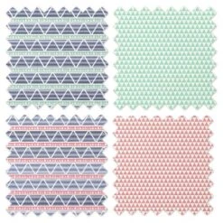 Bacati - Emma Aztec Print Coral/Mint/Navy Triangles Muslin Swaddling Blankets Set Of 4 -Roommates Nursery Outlet Store GUEST bf0f8317 468a 4c29 a70f e767ee809c84