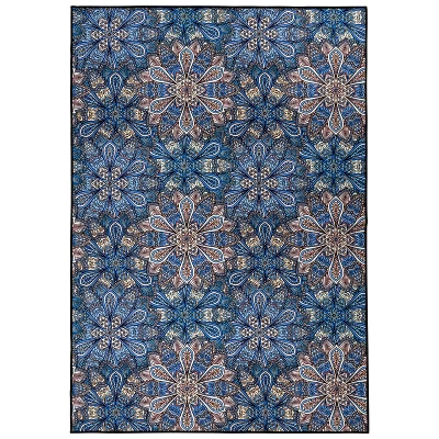 Floral Bohemian Non-Slip Washable Indoor/ Outdoor Area Rug By Blue Nile Mills 6 Floral Bohemian Non-Slip Washable Indoor/ Outdoor Area Rug By Blue Nile Mills - Image 6