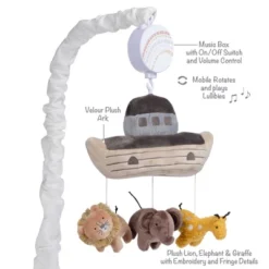 Lambs & Ivy Baby Noah Ark With Animals Musical Baby Crib Mobile Soother Toy -Roommates Nursery Outlet Store GUEST c334108d bffd 4c5f b2d3 99659601f272