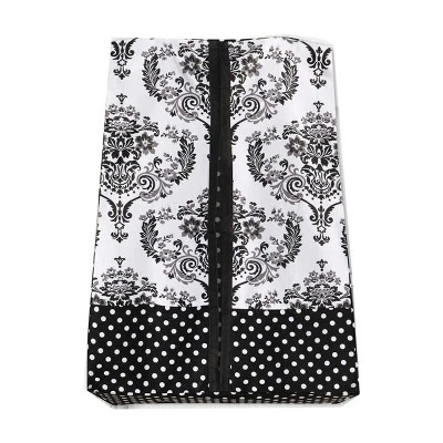 Bacati - Classic Damask Black/Grey/White 10 Pc Crib Bedding Set With Long Rail Guard Cover 7 Bacati - Classic Damask Black/Grey/White 10 Pc Crib Bedding Set With Long Rail Guard Cover - Image 7