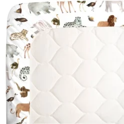 NoJo Watercolor Jungle Friends Mini Crib Sheet -Roommates Nursery Outlet Store GUEST c616ce14 59b7 461e a185 15c13cccacee