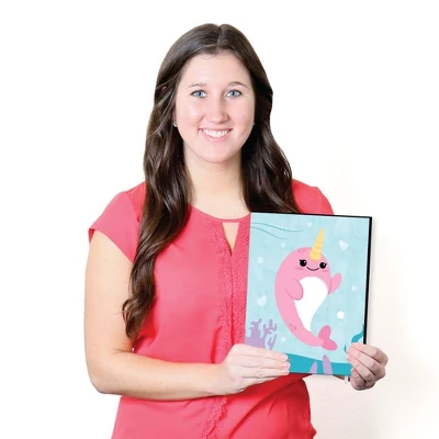 Big Dot Of Happiness Narwhal Girl - Under The Sea Nursery Wall Art And Kids Room Decorations - Gift Ideas - 7.5 X 10 Inches - Set Of 3 Prints 4 Big Dot Of Happiness Narwhal Girl - Under The Sea Nursery Wall Art And Kids Room Decorations - Gift Ideas - 7.5 X 10 Inches - Set Of 3 Prints - Image 4