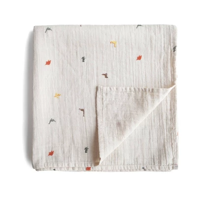 Mushie Muslin Swaddle Blanket Organic Cotton 5 Mushie Muslin Swaddle Blanket Organic Cotton - Image 5