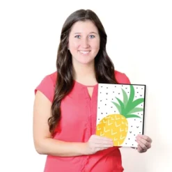 Big Dot Of Happiness Tropical Pineapple - Nursery Wall Art, Kids Room Decor And Summer Home Decorations Ideas - 7.5 X 10 Inches - Set Of 3 Prints -Roommates Nursery Outlet Store GUEST c9264b5b 97ff 4874 9d10 45ba91a79bfa