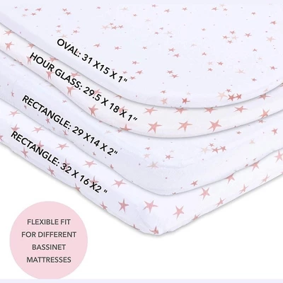 Ely's & Co. Baby Fitted Sheet 100% Combed Jersey Cotton Mauve Pink Stars 4 Ely's & Co. Baby Fitted Sheet 100% Combed Jersey Cotton Mauve Pink Stars - Image 4