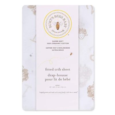 Burt's Bees Baby Burt's Bees Baby® Organic Jersey Fitted Crib Sheet - Counting Sheep 1 Burt's Bees Baby Burt's Bees Baby® Organic Jersey Fitted Crib Sheet - Counting Sheep