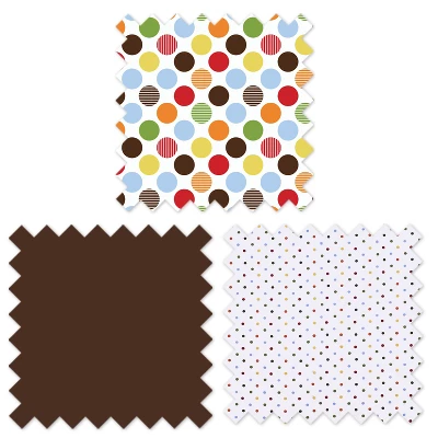 Bacati - Baby & Me Giraffe, Orange/Green/Blue/Red/Brown 3 Pc Crib Bedding Set 4 Bacati - Baby & Me Giraffe, Orange/Green/Blue/Red/Brown 3 Pc Crib Bedding Set - Image 4