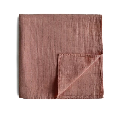 Mushie Muslin Swaddle Blanket Organic Cotton 4 Mushie Muslin Swaddle Blanket Organic Cotton - Image 4