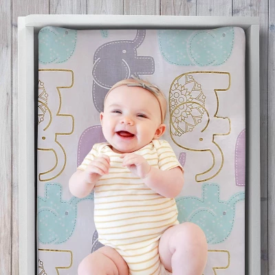 The Peanutshell Little Peanut Changing Pad Cover - Lilac 1 The Peanutshell Little Peanut Changing Pad Cover - Lilac