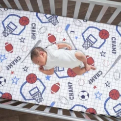 Lambs & Ivy Baby Sports 3-Piece Football/Basketball Baby Crib Bedding Set -Roommates Nursery Outlet Store GUEST d3f6be3d 33c7 42b2 ba0d cf5282520159