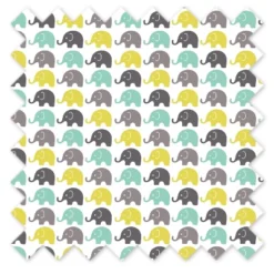 Bacati - Elephants Mint/Yellow/Gray 4 Pc Crib Bedding Set With Diaper Caddy -Roommates Nursery Outlet Store GUEST d4535226 e800 4739 a94d bc29f1856597