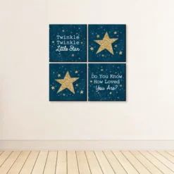 Big Dot Of Happiness Twinkle Twinkle Little Star - Kids Room, Nursery & Home Decor - 11 X 11 Inches Nursery Wall Art - Set Of 4 Prints For Baby's Room -Roommates Nursery Outlet Store GUEST d6d73ec6 e176 41a1 a61d 1438ecffc473
