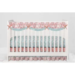 Bacati - Paisley Sophia Coral Aqua 6 Pc Crib Bedding Set With Long Rail Guard Cover -Roommates Nursery Outlet Store GUEST d7051f1c ecc3 4177 b962 fc0e1137778d