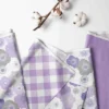 Bacati - Watercolor Floral Purple Gray 10 Pc Girls Crib Bedding Set With 2 Crib Fitted Sheets