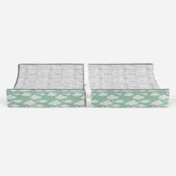 Bacati - Clouds In The City Mint/ Cityscape Quilted Changing Pad Cover -Roommates Nursery Outlet Store GUEST dd54ec2f 0adc 4c3b 849c 5d7eca5dd421