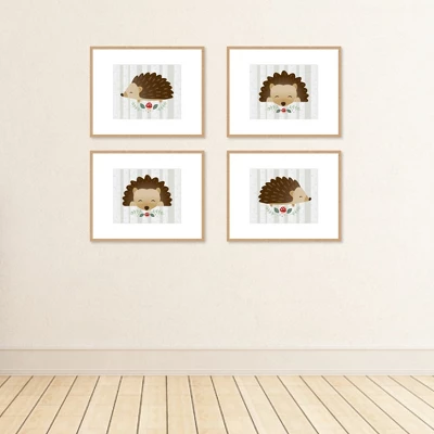 Big Dot Of Happiness Forest Hedgehogs - Unframed Woodland Nursery And Kids Room Linen Paper Wall Art - Set Of 4 - Artisms - 8 X 10 Inches 2 Big Dot Of Happiness Forest Hedgehogs - Unframed Woodland Nursery And Kids Room Linen Paper Wall Art - Set Of 4 - Artisms - 8 X 10 Inches - Image 2