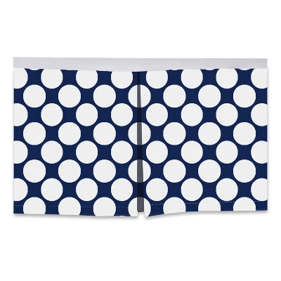 Bacati - Large Dots Crib/Toddler Bed Skirt - Navy 2 Bacati - Large Dots Crib/Toddler Bed Skirt - Navy - Image 2