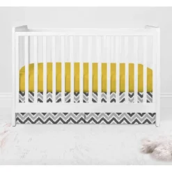 Bacati - Ikat Dots Giraffe Yellow Grey Muslin Neutral 8 Pc Crib Set With Crib Rail Guard -Roommates Nursery Outlet Store GUEST dfbcc7e2 0159 4c15 ac8b 77ef338ee6e4 1