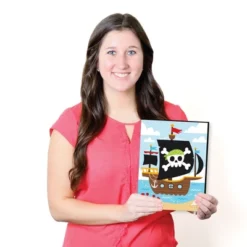 Big Dot Of Happiness Pirate Ship Adventures - Nautical Skull And Treasure Chest Nursery Wall Art And Kids Room Decor - 7.5 X 10 Inches Set Of 3 Prints -Roommates Nursery Outlet Store GUEST e22d7a19 3eaa 46d1 a7e9 809932e1e1c4