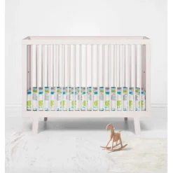 Bacati - Elephants Aqua/Lime/Gray Muslin 100 Percent Cotton Universal Baby US Standard Crib Or Toddler Bed Fitted Sheet -Roommates Nursery Outlet Store GUEST e28af0c0 48ea 4335 b219 acfff0385169