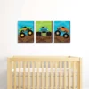 Big Dot Of Happiness Smash And Crash - Monster Truck - Boy Nursery Wall Art And Kids Room Decor - 7.5 X 10 Inches - Set Of 3 Prints