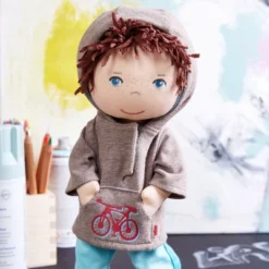 HABA Lian 12" Soft Boy Doll With Brown Hair, Blue Eyes And Embroidered Face (Machine Washable) -Roommates Nursery Outlet Store GUEST e3697e13 02f4 4aa0 b78c 04896089f737