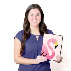 Big Dot Of Happiness Pink Flamingo - Tropical Summer Nursery Wall Art, Kids Room Decor & Home Decor - Gift Ideas - 7.5 X 10 Inches - Set Of 3 Prints -Roommates Nursery Outlet Store GUEST e39b32f4 101f 484a bbda 011417c8ed1f