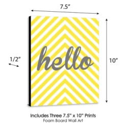 Big Dot Of Happiness Hello Little One - Yellow And Gray - Baby Girl Or Boy Nursery Wall Art & Kids Room Decor - 7.5 X 10 Inches - Set Of 3 Prints -Roommates Nursery Outlet Store GUEST e4c71628 0aab 4ce9 9abb 99b4e0943e90