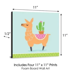 Big Dot Of Happiness Whole Llama Fun - Kids Room, Nursery Decor And Home Decor - 11 X 11 Inches Nursery Wall Art - Set Of 4 Prints For Baby's Room -Roommates Nursery Outlet Store GUEST e57d8c03 dca6 4119 909e 45a4822291dc