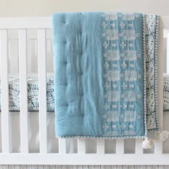 Crane Baby Quilted Baby Reversible Blanket - Caspian Chambray 11 Crane Baby Quilted Baby Reversible Blanket - Caspian Chambray -Roommates Nursery Outlet Store GUEST ec5ef4ef 757f 460d 84c8 9d6dab740445