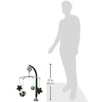 Bacati - Soccer Green/Grey Musical Mobile 1 Bacati - Soccer Green/Grey Musical Mobile