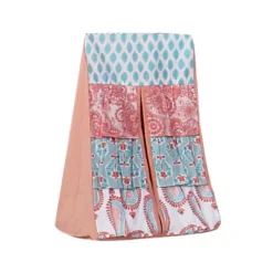 Bacati - Paisley Sophia Coral Aqua 6 Pc Crib Bedding Set With Long Rail Guard Cover -Roommates Nursery Outlet Store GUEST ef853833 bf40 4e9a 8d32 beb31b0aabb8