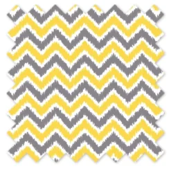 Bacati - Chevron Ikat Yellow Gray 100 Percent Cotton Universal Baby US Standard Crib Or Toddler Bed Fitted Sheet -Roommates Nursery Outlet Store GUEST efca1ce1 47a7 4878 9be1 15ecd5f94a97