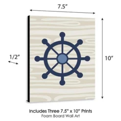 Big Dot Of Happiness Ahoy - Nautical - Boy Nursery Wall Art And Kids Room Decorations - Gift Ideas - 7.5 X 10 Inches - Set Of 3 Prints -Roommates Nursery Outlet Store GUEST f1b0f693 d7d1 4483 8e06 b11b5219c5a2