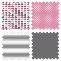 Bacati - Elephants Pink/Fuschia/Gray Mini Elephants Quilted Top Changing Pad Cover -Roommates Nursery Outlet Store GUEST f1d93196 8c9f 4a35 8d39 5f65fa560e3e