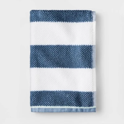 Striped Kids’ Towel Navy With SILVADUR™ Antimicrobial Technology - Pillowfort™ 4 Striped Kids’ Towel Navy With SILVADUR™ Antimicrobial Technology - Pillowfort™ - Image 4