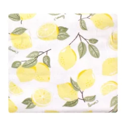 Hudson Baby Infant Girl Cotton Flannel Receiving Blankets, Lemons, One Size