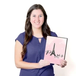 Big Dot Of Happiness Paris, Ooh La La - Baby Girl Nursery Wall Art, Kids Room Decor And Eiffel Tower Home Decor - 7.5 X 10 Inches - Set Of 3 Prints -Roommates Nursery Outlet Store GUEST f78d13c6 b214 4967 b8cd dbdb1521f12c